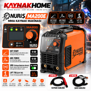 Nuriş MA200E İnverter Kaynak Makinesi 200A Yeni Ürün !!!