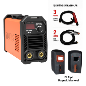 Nuriş MA200E İnverter Kaynak Makinesi 200A + Kaynak Maskesi Hediye
