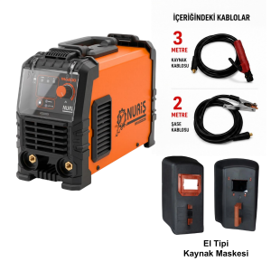 Nuriş MA200E İnverter Kaynak Makinesi 200A + Kaynak Maskesi Hediye