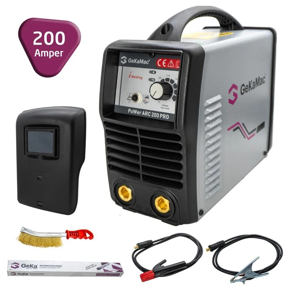 Gekamac Power ARC200 Pro Inverter Kaynak Makinası Geka 200 Amper