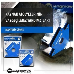 Magmaweld Magmafix AX-22 Mıknatıslı Manyetik Kaynak Gönyesi – 22 kg, 5 Açılı