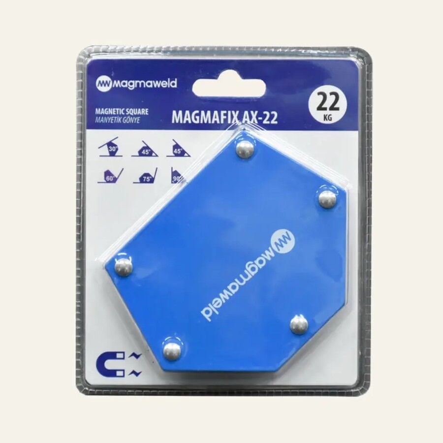 Magmaweld Magmafix AX-22 Mıknatıslı Manyetik Kaynak Gönyesi – 22 kg, 5 Açılı